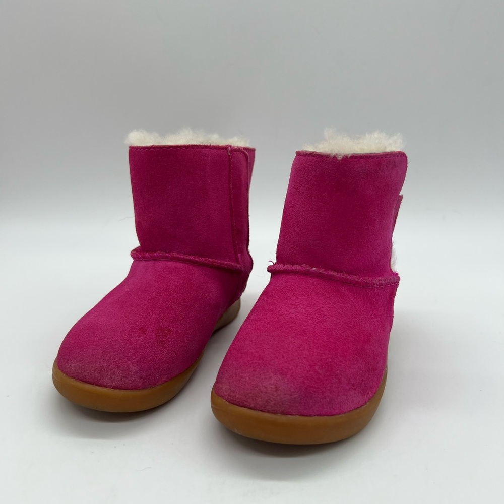 UGG Kids Hot Pink Suede Shearling Keegan Booties Size Baby 6